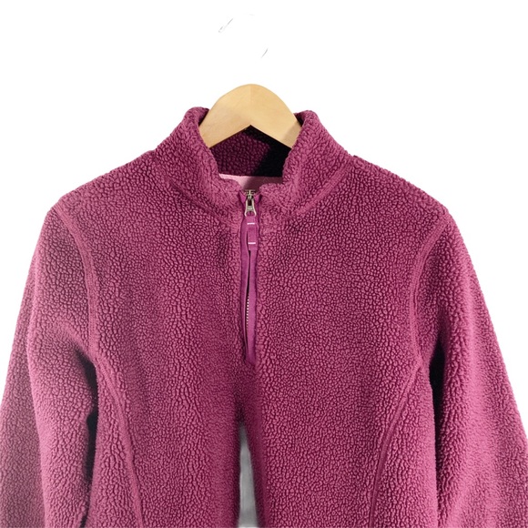 Medium Lands’  Lands End Sherpa 1/4 Zip Quarter Plush Teddy Fleece Pullover - Picture 2 of 9